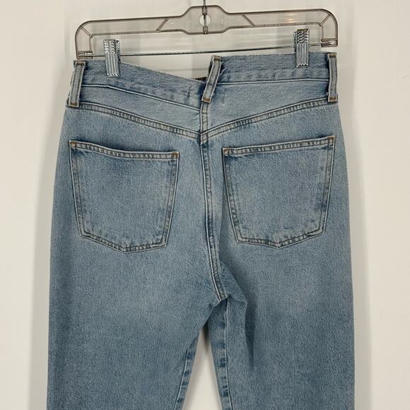 AGOLDE Criss Cross Straight Jeans in Dimension Size 26 Organic Cotton Raw Hem - Picture 10 of 14